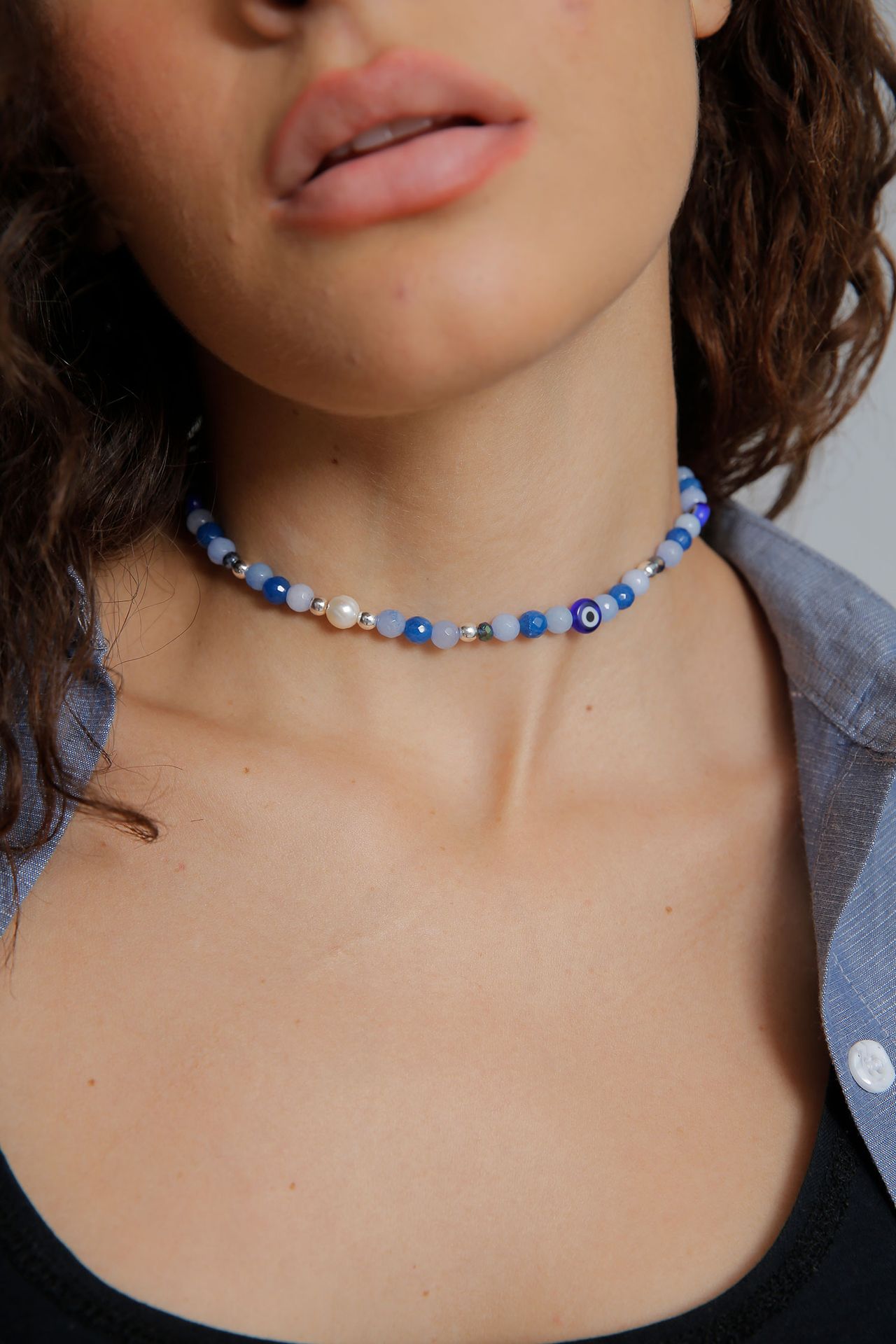 Cinco Blue Bravery Necklace