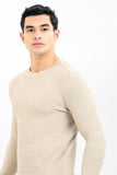 Knitted Pullover Round Neck (1304) - White Rabbit