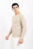 Knitted Pullover Round Neck (1304) - White Rabbit