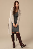 Lightweight Suede Jacket With Belt - Kady