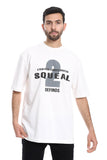 "2Squeal " Printed Short Sleeves T-Shirt - White Rabbit