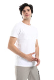 Prominent Short Sleeves Slip On T-Shirt - White Rabbit