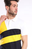 Tri-Toned Short Sleeves Polo Shirt - White Rabbit