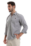 Front Textured Men Shirt (2050) - White Rabbit