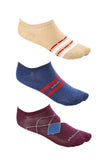 Middle Lines Cotton Ankle Socks - White Rabbit