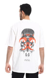 Back And Front Printed Pattern Slip On T-Shirt - White Rabbit