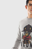 Round Neck Printed Sweatshirt (117) - White Rabbit