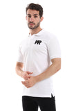 Side Printed "Wr" Classic Polo Shirt - White Rabbit