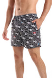 Side Pockets Crabs Patterned Shorts (1265) - White Rabbit