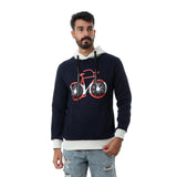 Bi-Tone Printed Bike Hoodie (118) - White Rabbit