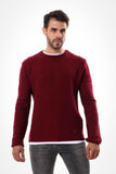 Knitted Acrylic Round Neck Pullover (703) - White Rabbit