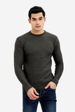 Knitted Pullover Round Neck (1304) - White Rabbit