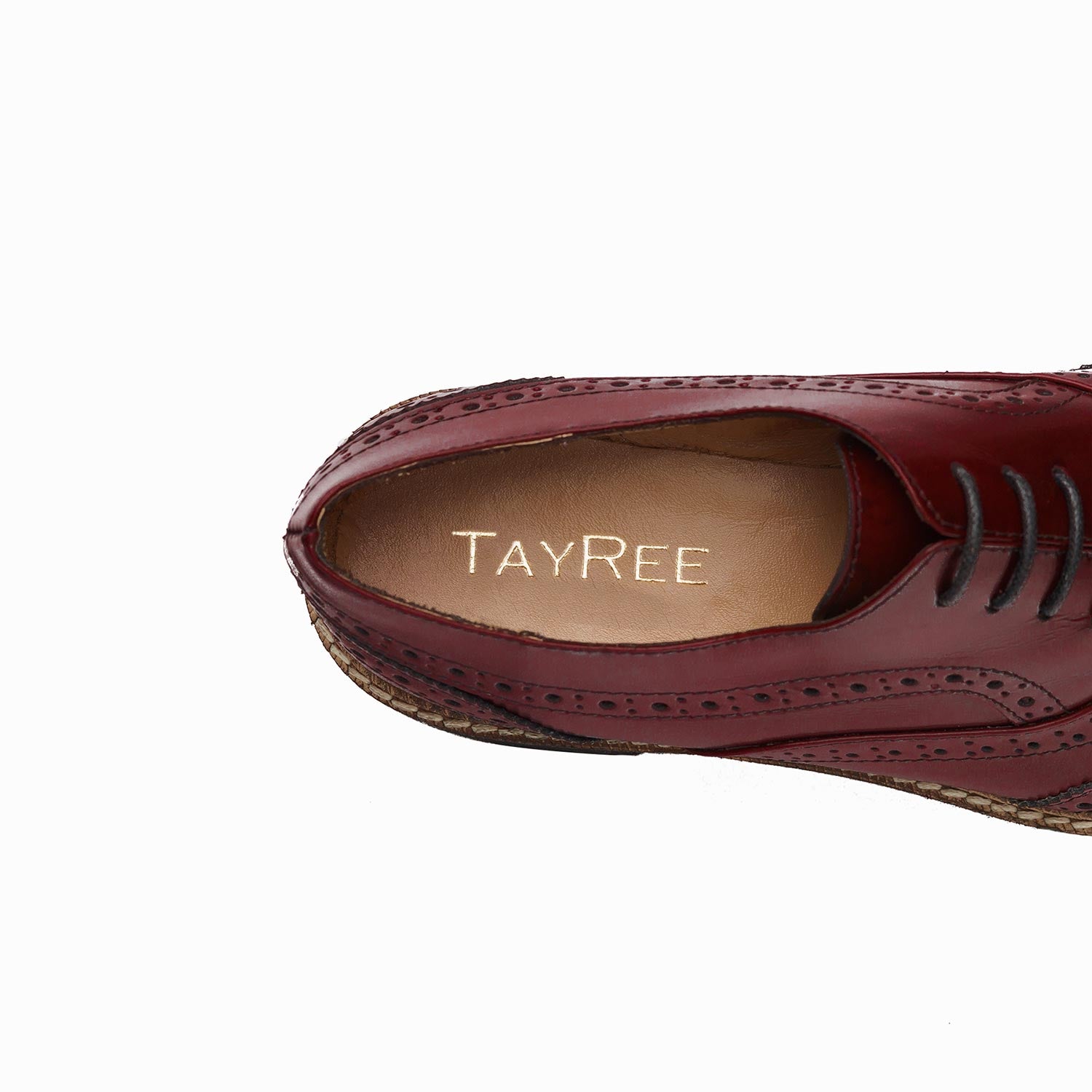 Women Oxford Maroon Shoes - Tayree