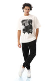 Different Trendy Printed T-Shirt - White Rabbit