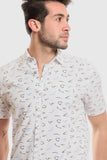 Summer Patterned Shirt With Short Sleeves - White Rabbit