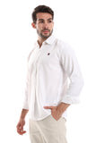 Front Textured Men Shirt (2050) - White Rabbit