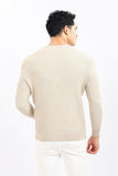 Knitted Pullover Round Neck (1304) - White Rabbit