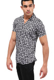 Patterned Casual Buttoned Down Shirt - White Rabbit