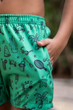 Boys Sea Swim Shorts - Cactus