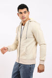 Self Pique Zipped Coziness Sweatshirt (503) - White Rabbit