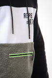 Tri-Tone Hoodie With Zipper Pocket (132) - White Rabbit