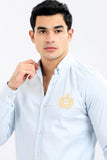 Mandarine Collar Buttoned Solid Shirt (2051) - White Rabbit
