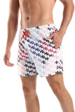 Side Pockets Crabs Patterned Shorts (1268) - White Rabbit