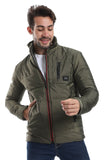 Side Pockets Zip Waterproof Jacket (1405) - White Rabbit