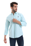 Front Textured Men Shirt (2050) - White Rabbit