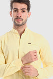Modish Mandarin Collar Shirt (2104) - White Rabbit