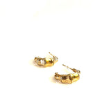 Structured Gold Earrings - Trio Earrings