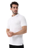 Pattern Turn Down Collar Polo Shirt - White Rabbit
