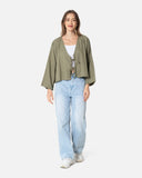 Cropped Tie Front Cardigan - The Makeovr