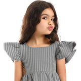 Zigzag Patterned Girls Dress (G130) - Kady