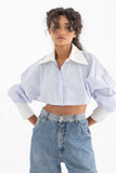 Cropped Striped Shirt - Add On