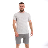 Men Crew Neck Short Sleeves Pajama Set  - Kady