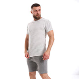 Men Crew Neck Short Sleeves Pajama Set  - Kady