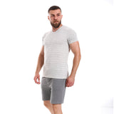 Men V Neck Short Pajama Set - Kady