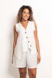 Twisted Vest Linen Set - Leocansa