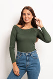 Long Sleeves Shoulder Cutout Top - Mitcha Label