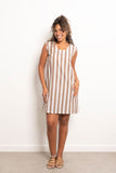 Striped Casual Short Dress - Viva