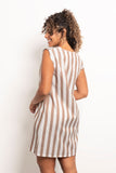 Striped Casual Short Dress - Viva