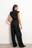 Belted Linen Vest Set - Amaze