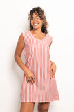 Striped Casual Short Dress - Viva