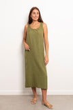 Round Neck Linen Dress - Viva