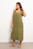 Round Neck Linen Dress - Viva