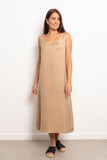 Round Neck Linen Dress - Viva