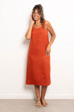 Round Neck Linen Dress - Viva