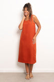 Round Neck Linen Dress - Viva