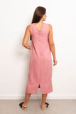 V-Neck Linen Basic Dress - Viva